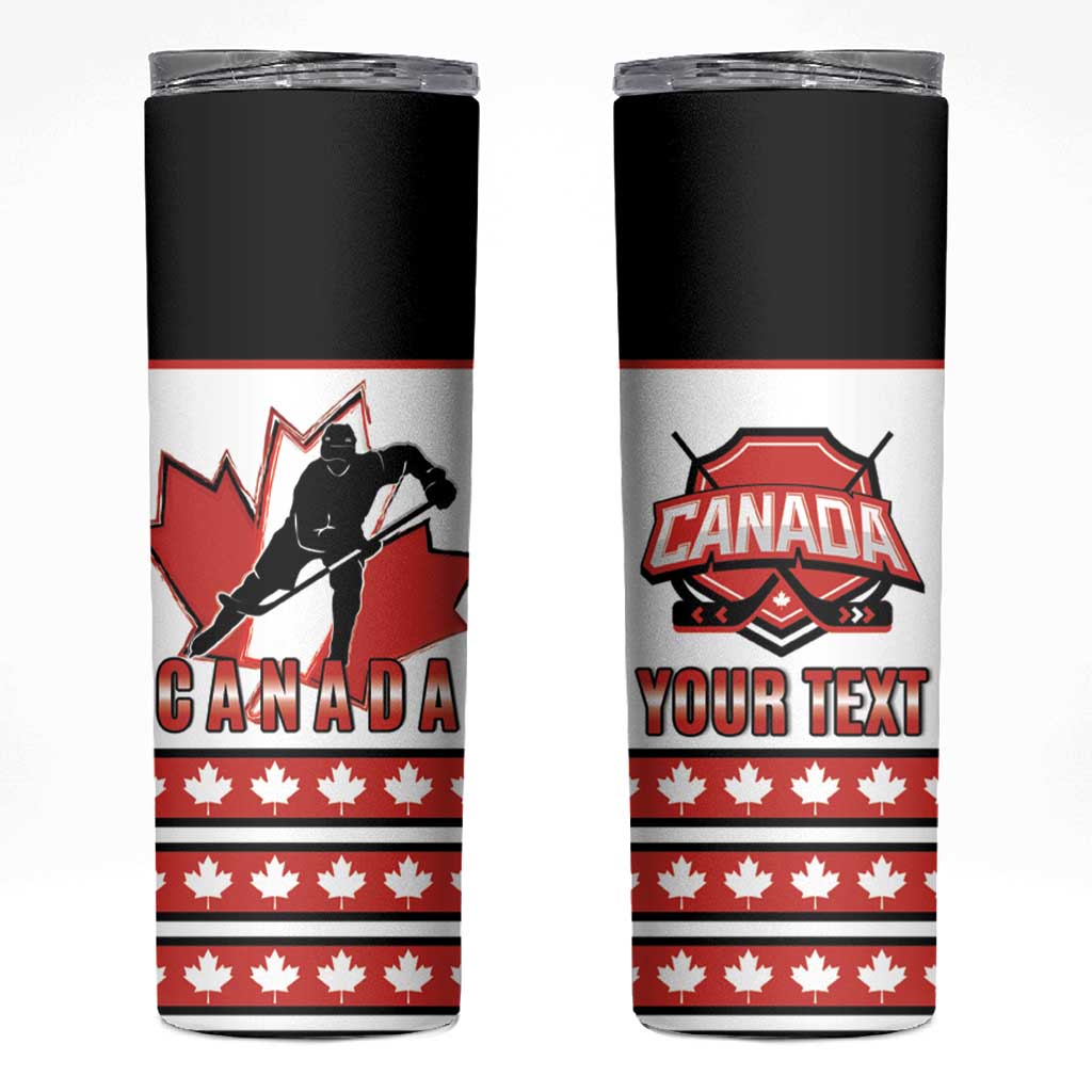 Custom Canada Ice Hockey Skinny Tumbler Go Team Canada