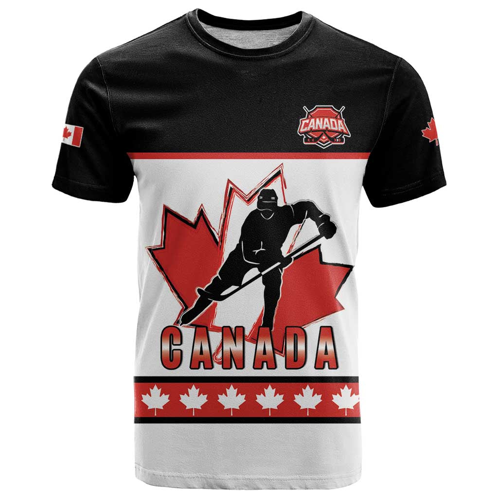 Custom Canada Ice Hockey T Shirt Go Team Canada