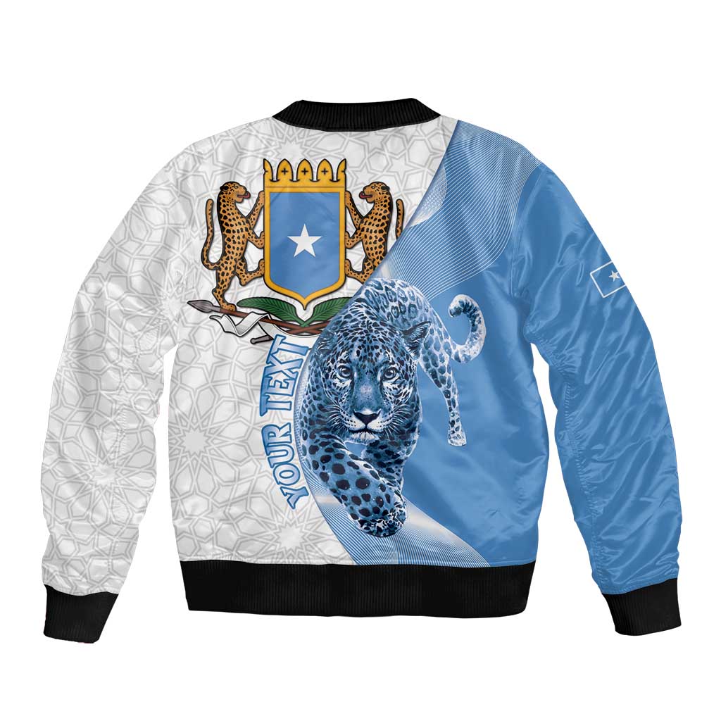 Somali Leopard Bomber Jacket Coat Of Arms Islamic Pattern