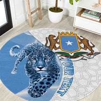 Somali Leopard Round Carpet Coat Of Arms Islamic Pattern