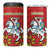 Lithuania Christmas 4 in 1 Can Cooler Tumbler Coat Of Arms Linksmu Kaledu - Wonder Print Shop