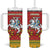 Lithuania Christmas Tumbler With Handle Coat Of Arms Linksmu Kaledu - Wonder Print Shop