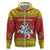 Lithuania Christmas Zip Hoodie Coat Of Arms Linksmu Kaledu - Wonder Print Shop