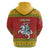 Lithuania Christmas Zip Hoodie Coat Of Arms Linksmu Kaledu - Wonder Print Shop