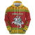 Lithuania Christmas Zip Hoodie Coat Of Arms Linksmu Kaledu - Wonder Print Shop