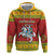 Lithuania Christmas Zip Hoodie Coat Of Arms Linksmu Kaledu - Wonder Print Shop