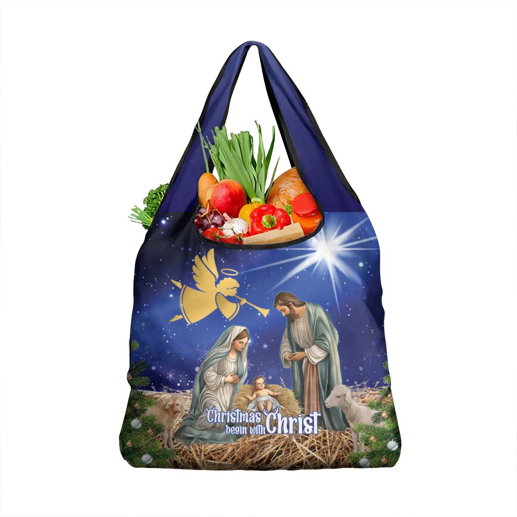 Lithuania Christmas Grocery Bag Chistmas Begin With Christ