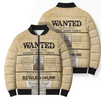 WANTED for Freedom Bomber Puffer Jacket Harriet Moses Tubman - Wonder Print Shop