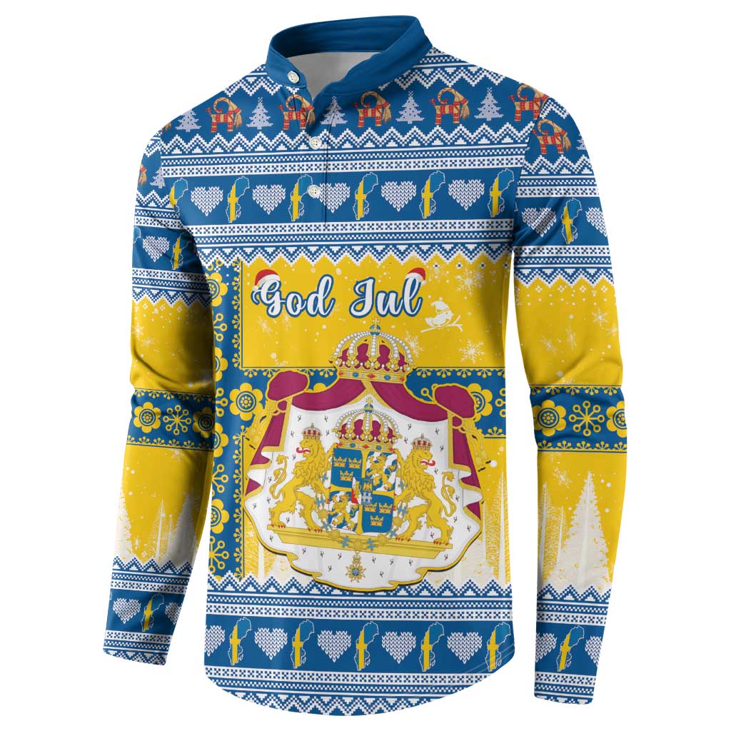 Blue button-front sweatshirt coat with front holiday graphic, Fair Isle pattern