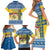 Sweden Christmas Family Matching Short Sleeve Bodycon Dress and Hawaiian Shirt Coat Of Arms - Scandinavian Pattern - Wonder Print Shop