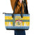 Sweden Christmas Leather Tote Bag Coat Of Arms - Scandinavian Pattern - Wonder Print Shop