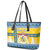 Sweden Christmas Leather Tote Bag Coat Of Arms - Scandinavian Pattern - Wonder Print Shop