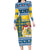 Sweden Christmas Long Sleeve Bodycon Dress Coat Of Arms - Scandinavian Pattern - Wonder Print Shop