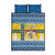 Sweden Christmas Quilt Bed Set Coat Of Arms - Scandinavian Pattern