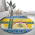 Sweden Christmas Round Carpet Coat Of Arms - Scandinavian Pattern