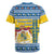 Sweden Christmas Rugby Jersey Coat Of Arms - Scandinavian Pattern - Wonder Print Shop