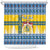 Sweden Christmas Shower Curtain Coat Of Arms - Scandinavian Pattern