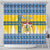 Sweden Christmas Shower Curtain Coat Of Arms - Scandinavian Pattern