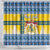 Sweden Christmas Shower Curtain Coat Of Arms - Scandinavian Pattern