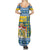 Sweden Christmas Summer Maxi Dress Coat Of Arms - Scandinavian Pattern