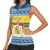 Sweden Christmas Women Sleeveless Polo Shirt Coat Of Arms - Scandinavian Pattern