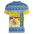 Sweden Christmas Women V-Neck T-Shirt Coat Of Arms - Scandinavian Pattern