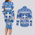 Greece Christmas Couples Matching Long Sleeve Bodycon Dress and Long Sleeve Button Shirt Coat Of Arms Kala Cristouyenna - Wonder Print Shop