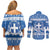 Greece Christmas Couples Matching Off Shoulder Short Dress and Long Sleeve Button Shirt Coat Of Arms Kala Cristouyenna - Wonder Print Shop