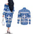 Greece Christmas Couples Matching Off The Shoulder Long Sleeve Dress and Long Sleeve Button Shirt Coat Of Arms Kala Cristouyenna