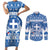 Greece Christmas Couples Matching Short Sleeve Bodycon Dress and Long Sleeve Button Shirt Coat Of Arms Kala Cristouyenna - Wonder Print Shop