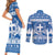 Greece Christmas Couples Matching Short Sleeve Bodycon Dress and Long Sleeve Button Shirt Coat Of Arms Kala Cristouyenna - Wonder Print Shop