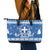 Greece Christmas Leather Tote Bag Coat Of Arms Kala Cristouyenna - Wonder Print Shop