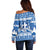 Greece Christmas Off Shoulder Sweater Coat Of Arms Kala Cristouyenna - Wonder Print Shop