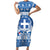 Greece Christmas Short Sleeve Bodycon Dress Coat Of Arms Kala Cristouyenna - Wonder Print Shop