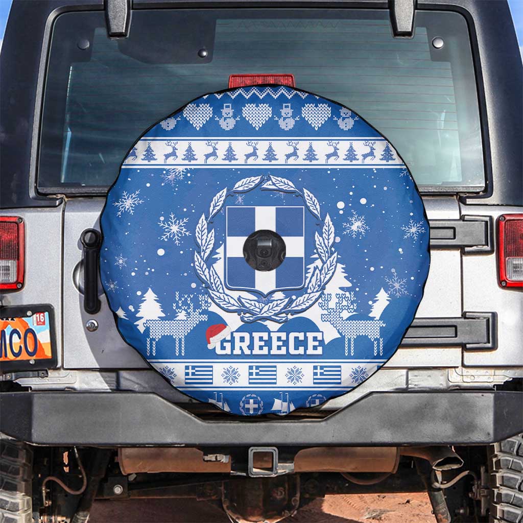 Greece Christmas Spare Tire Cover Coat Of Arms Kala Cristouyenna - Wonder Print Shop