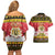 Belgium Christmas Couples Matching Off Shoulder Short Dress and Hawaiian Shirt Coat Of Arms Vrolijk Kerstfeest - Wonder Print Shop