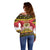 Belgium Christmas Off Shoulder Sweater Coat Of Arms Vrolijk Kerstfeest - Wonder Print Shop