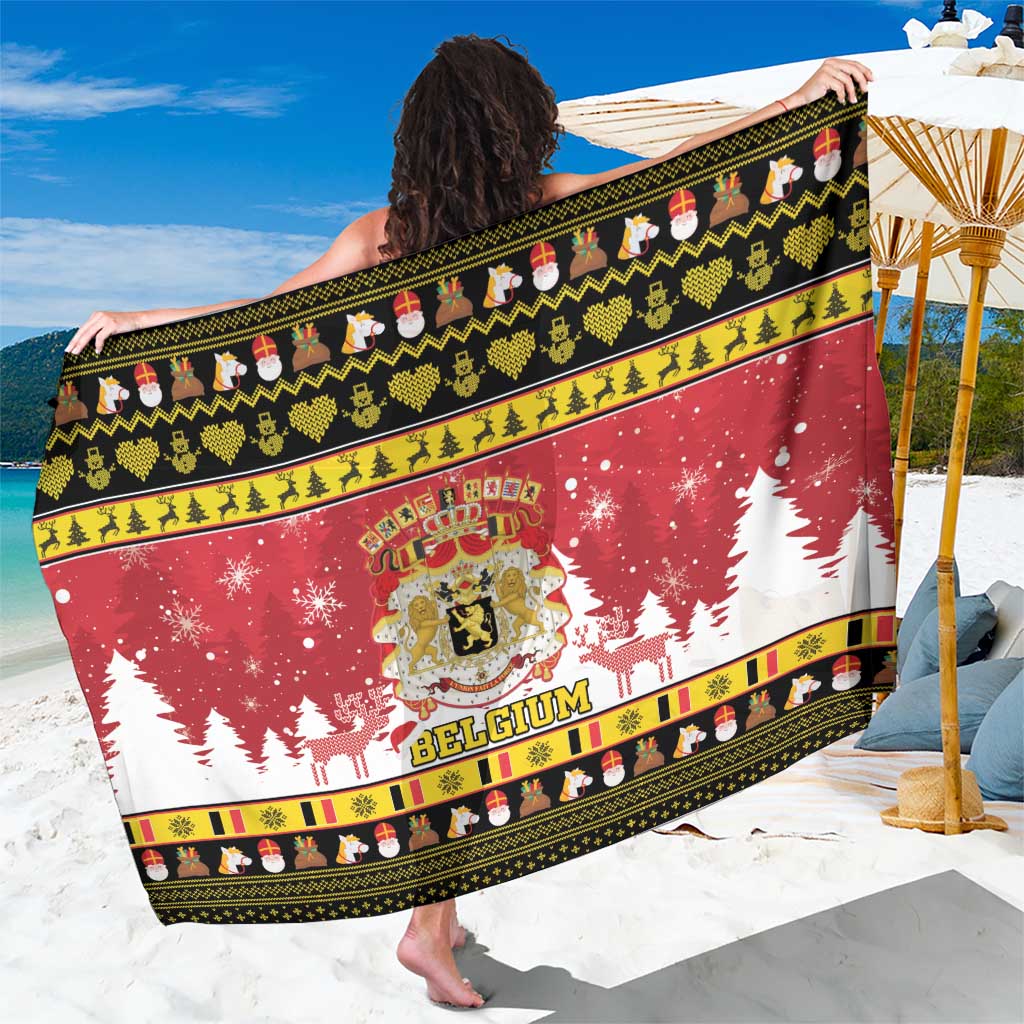 Belgium Christmas Sarong Coat Of Arms Vrolijk Kerstfeest