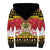 Belgium Christmas Sherpa Hoodie Coat Of Arms Vrolijk Kerstfeest - Wonder Print Shop