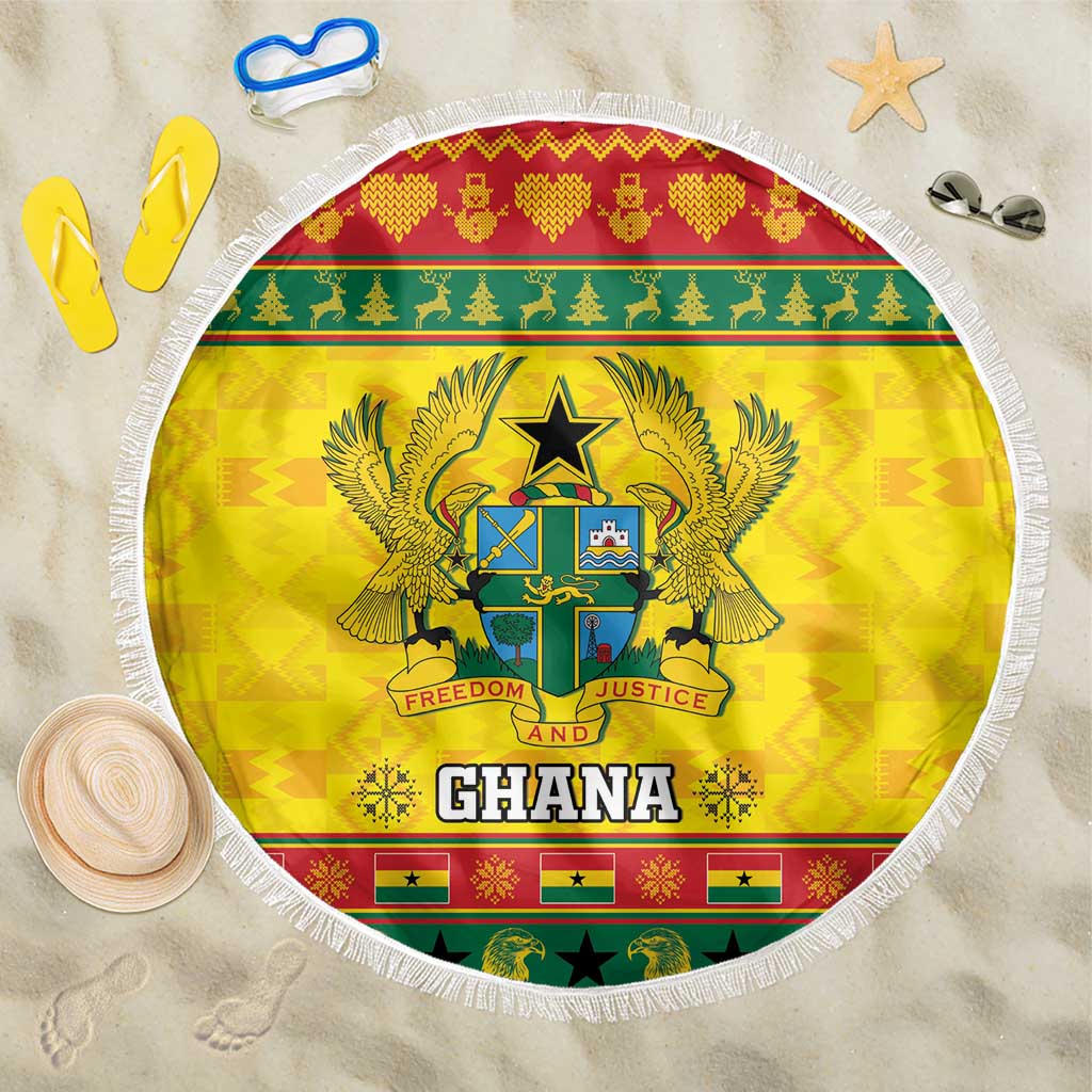 Ghana Christmas Beach Blanket Coat Of Arms Afishapa - Wonder Print Shop