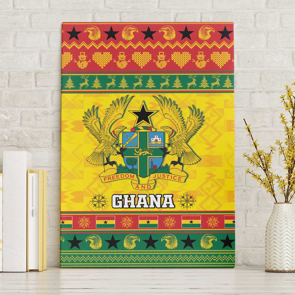 Ghana Christmas Canvas Wall Art Coat Of Arms Afishapa - Wonder Print Shop