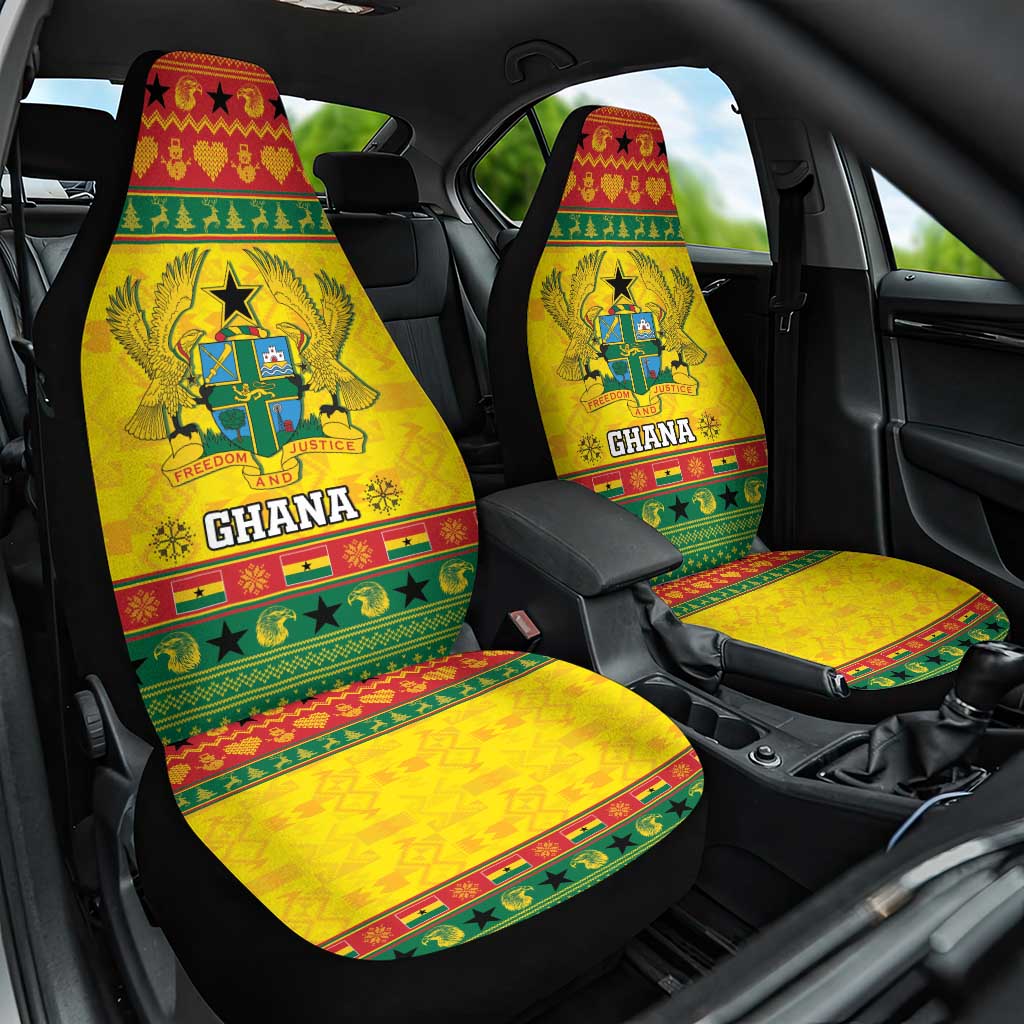 Ghana Christmas Car Seat Cover Coat Of Arms Afishapa - Wonder Print Shop