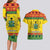 Ghana Christmas Couples Matching Long Sleeve Bodycon Dress and Hawaiian Shirt Coat Of Arms Afishapa - Wonder Print Shop