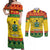 Ghana Christmas Couples Matching Off Shoulder Maxi Dress and Long Sleeve Button Shirt Coat Of Arms Afishapa - Wonder Print Shop