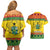 Ghana Christmas Couples Matching Off Shoulder Short Dress and Hawaiian Shirt Coat Of Arms Afishapa - Wonder Print Shop