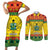 Ghana Christmas Couples Matching Short Sleeve Bodycon Dress and Long Sleeve Button Shirt Coat Of Arms Afishapa - Wonder Print Shop