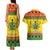 Ghana Christmas Couples Matching Tank Maxi Dress and Hawaiian Shirt Coat Of Arms Afishapa - Wonder Print Shop