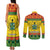 Ghana Christmas Couples Matching Tank Maxi Dress and Long Sleeve Button Shirt Coat Of Arms Afishapa - Wonder Print Shop