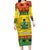 Ghana Christmas Family Matching Long Sleeve Bodycon Dress and Hawaiian Shirt Coat Of Arms Afishapa - Wonder Print Shop