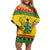 Ghana Christmas Family Matching Off Shoulder Short Dress and Hawaiian Shirt Coat Of Arms Afishapa - Wonder Print Shop